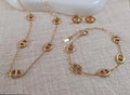 Ensemble de collier en acier style marin, boucle d'oreille et bracelet