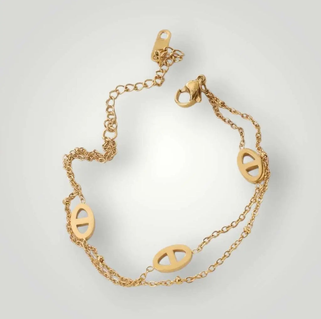 Ensemble Y Élégance 2 pièces - Collier en Y et Bracelet Doré